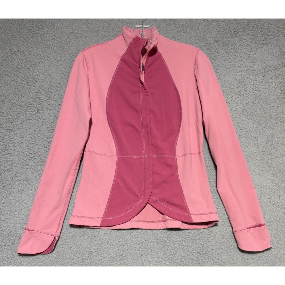 Vintage Lululemon Baja Shape Define Full Zip Pink Jacket Womens Small